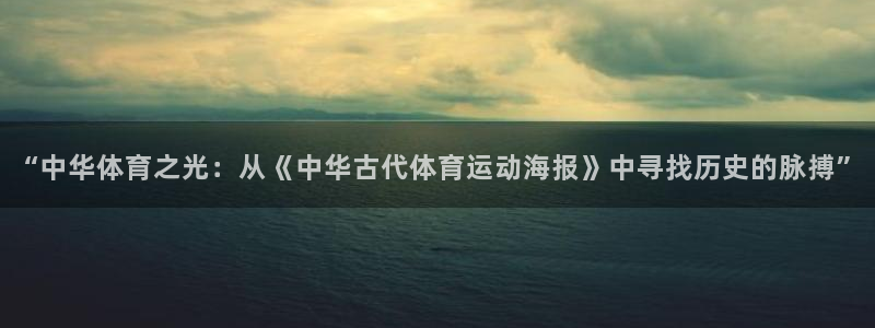 必一运动官网入口：“中华体育之光：从《中华古代体育运动海报》中寻找历史的脉搏”